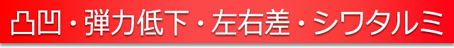 凸凹・弾力低下・左右差・シワタルミ